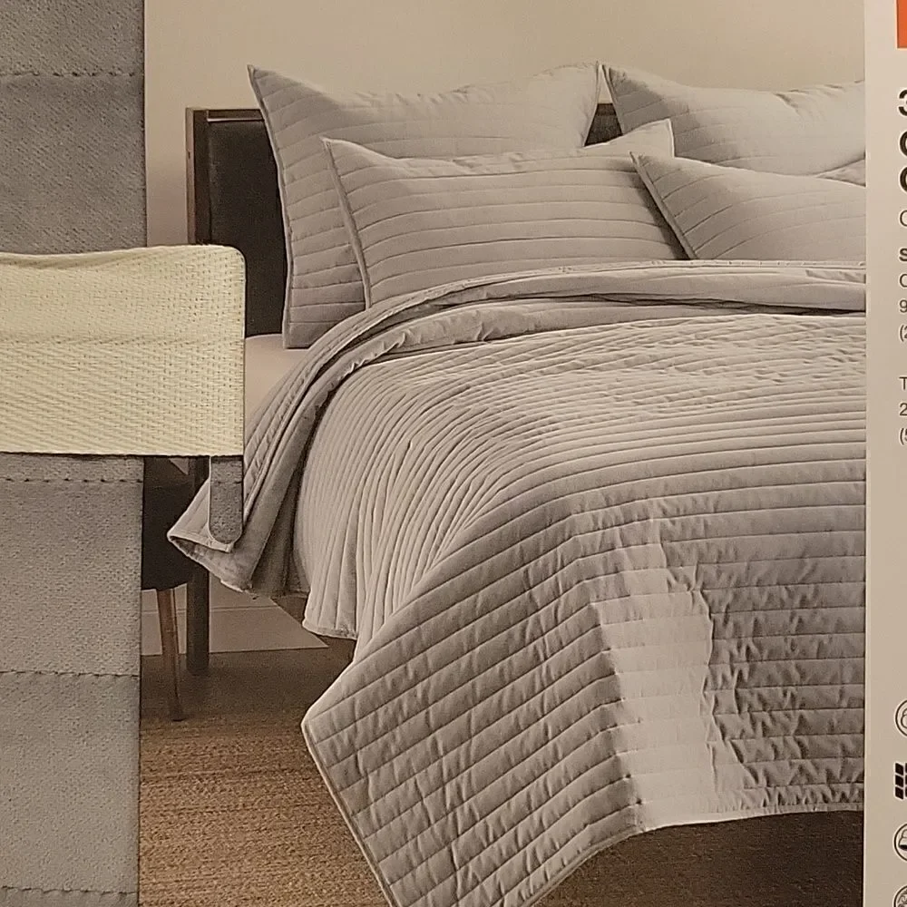 Sonoma Goods For Life 3-piece Cotton Velvet Quilt Set